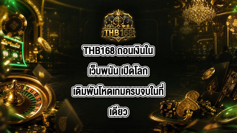 THB168 ถอนเงินในเว็บพนัน